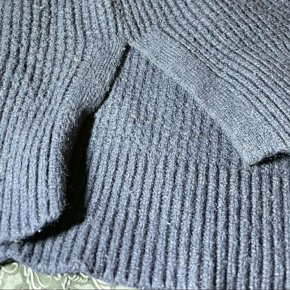 🔥❤️🔥 Gap Designed Crafted Navy Blue Waffle Relax Boat Neck Sweater Size … - Picture 4 of 7